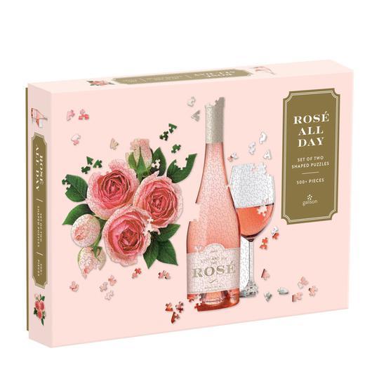 Rose All Day Set of Two Shaped Jigsaw Puzzle Set