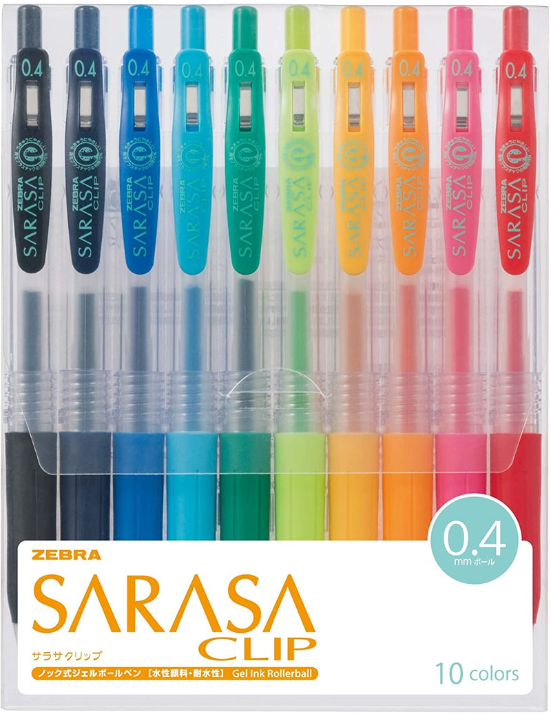 Sarasa Clip 0.4Mm 10 Color Set