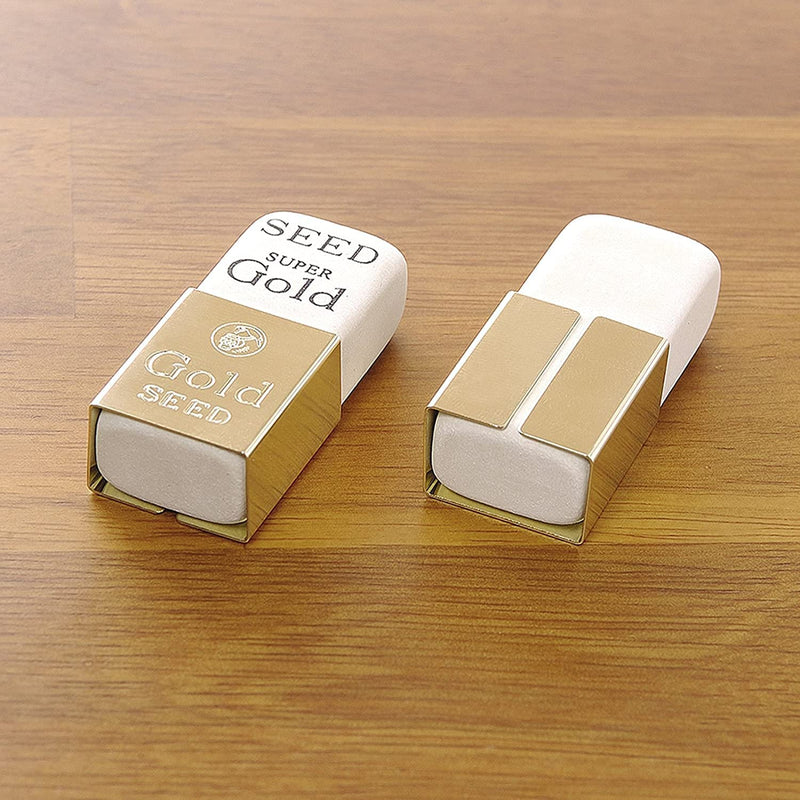 SEED Super Gold High Class Rubber Eraser, White