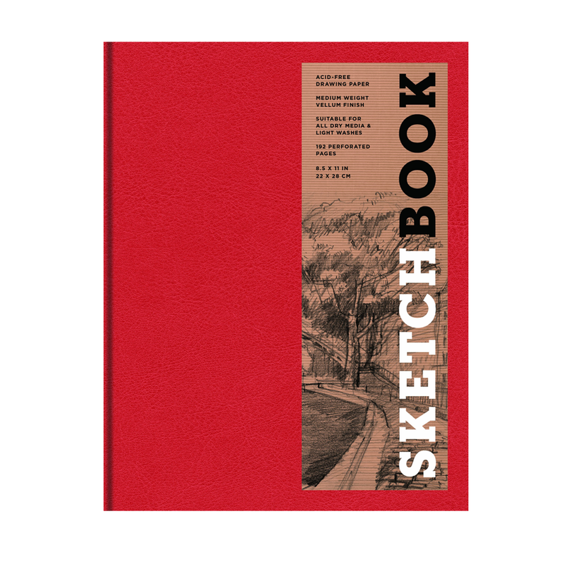 Sketchbook (Basic Large Spiral Red) ( Sterling Sketchbooks