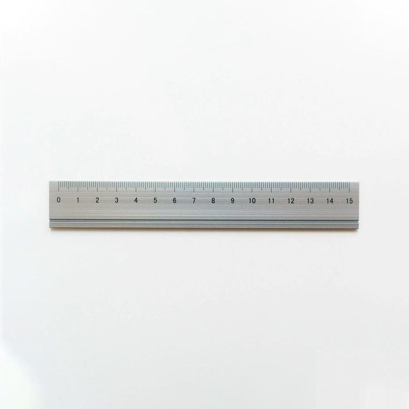 SLIP-ON Aluminum 15cm Ruler Gunmetalic