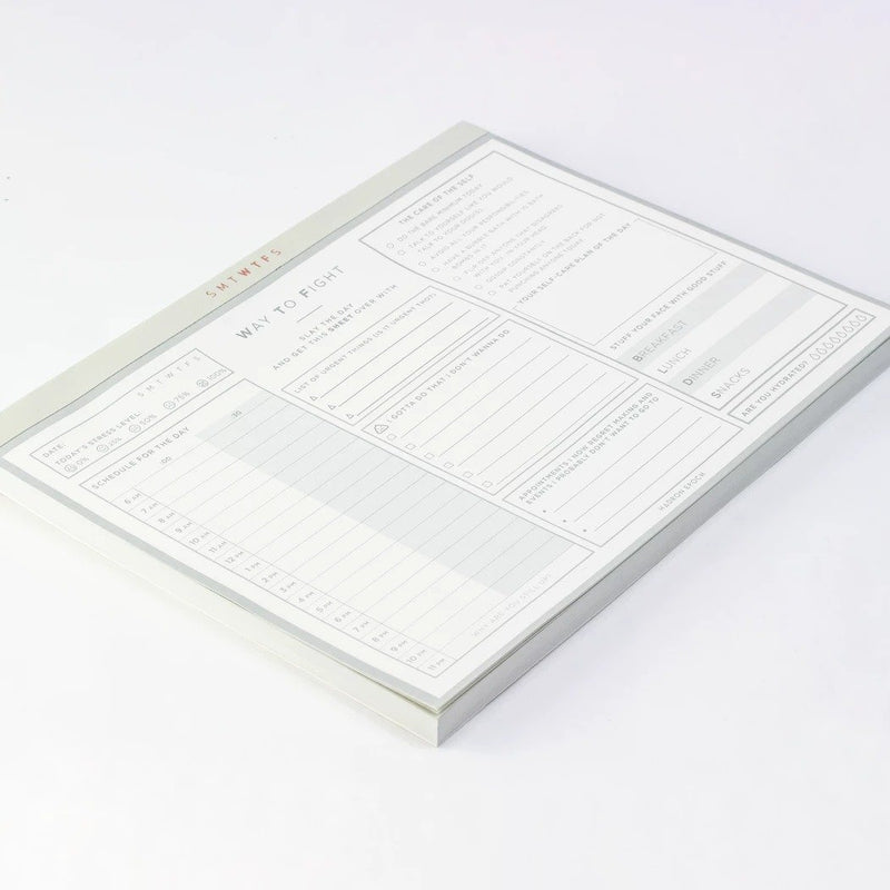 Smtwtfs Daily Planner Desk Pad Hazelnut Cream