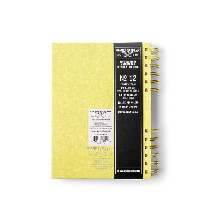 Standard Issue Notebook No 12 Yellow