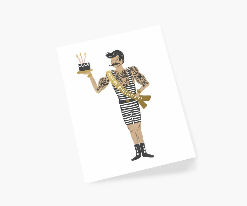 Strongman Birthday Card
