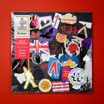 Suck UK | Broken Records 200-Piece Round Jigsaw Puzzle