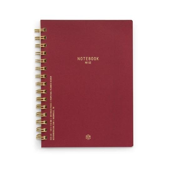 Textured Paper Twin Wire Notebook