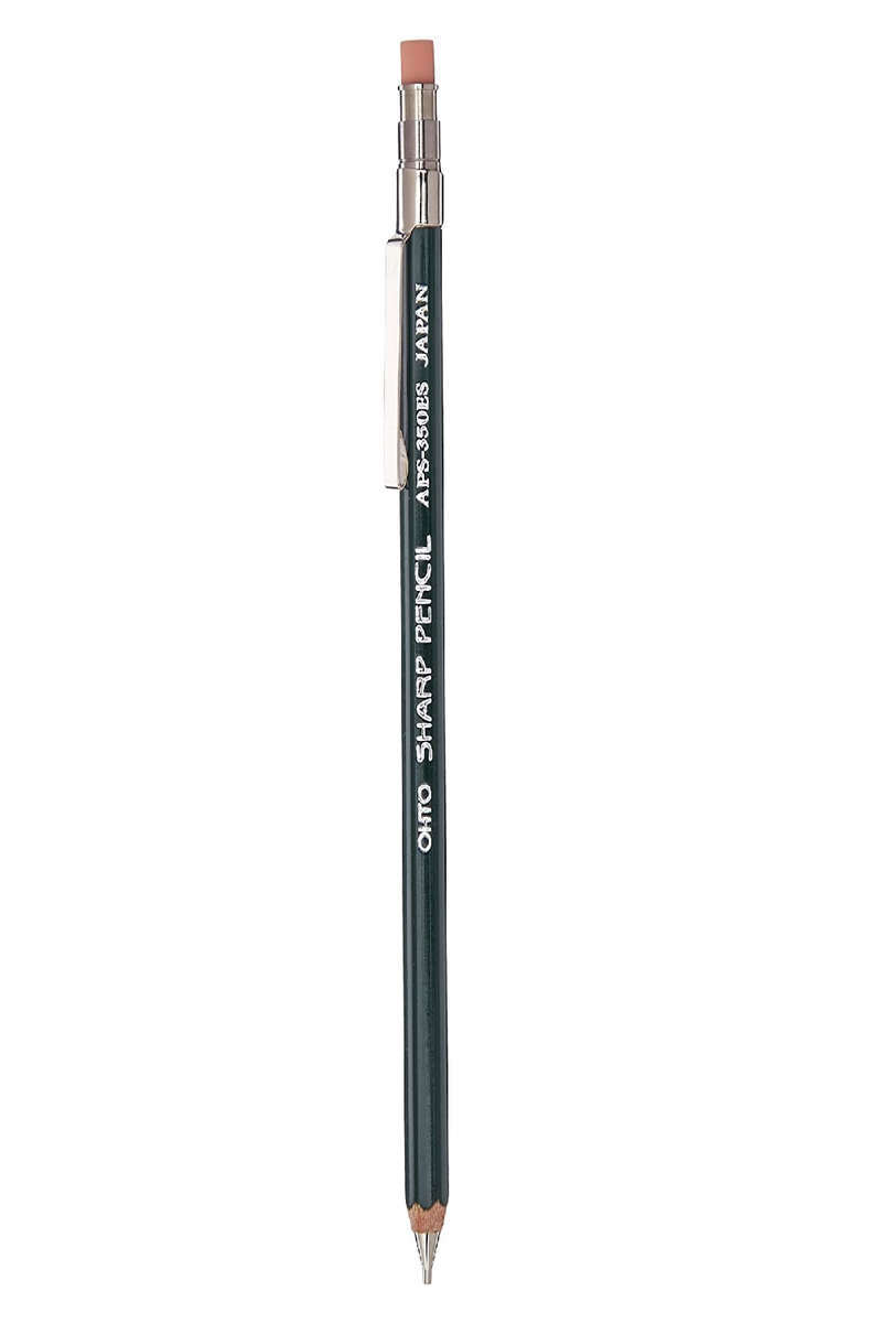 Wooden Mechanical Pencil Mini W/ Eraser & Clip 0.5Mm